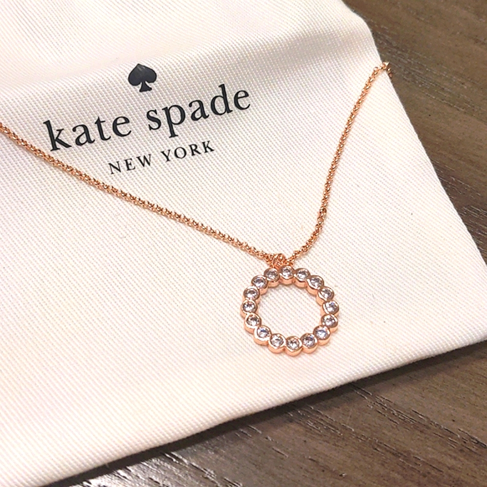 NEW Kate Spade Full Circle Pendant in Rose Gold